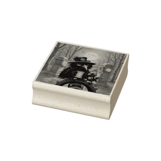 De raaf aangedreven door koffie rubberstempel (Stempel)
