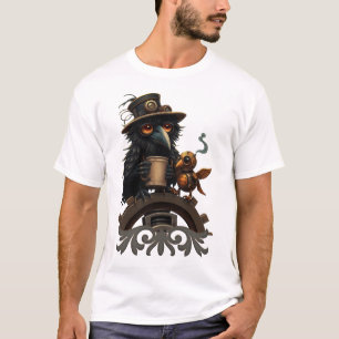 De raaf aangedreven door koffie t-shirt