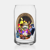 De Raaf En De Schedel Zandloper Blikvorm Glas (Achterkant)