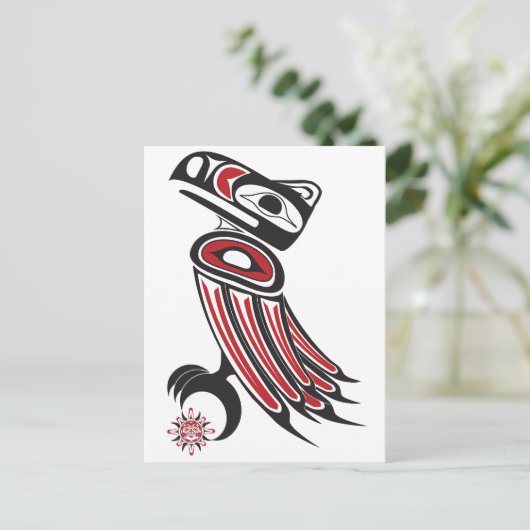 De raaf steelt de zon briefkaart (Staand voorkant)