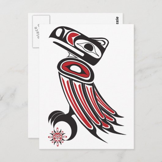 De raaf steelt de zon briefkaart (Voorkant / Achterkant)