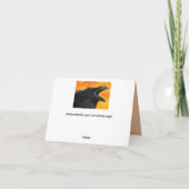 De raaf wenskaart kaart (Achterkant)