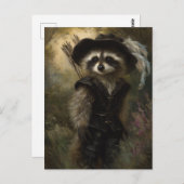 De Raccoon boogschietspecialist gekleed in het zwa Briefkaart (Voorkant / Achterkant)