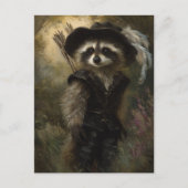 De Raccoon boogschietspecialist gekleed in het zwa Briefkaart (Voorkant)