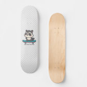 De Raccoon van de klap op een Gepersonaliseerde Te Persoonlijk Skateboard (Voorkant)