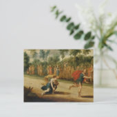 De Race van Atalanta en Hippomenes (olie op het pa Briefkaart (Staand voorkant)