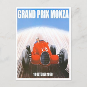 De race van de Grote Prijs van Monza 1938 Briefkaart
