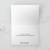 De raceauto dankt u bedankkaart (Binnen)