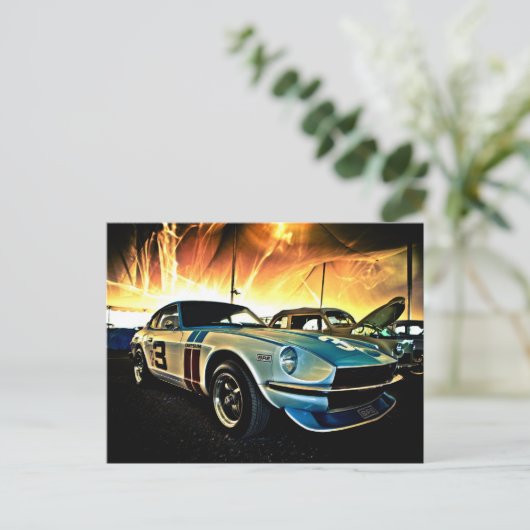 De Raceauto van Datsun Z Briefkaart (Staand voorkant)