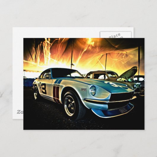De Raceauto van Datsun Z Briefkaart (Voorkant / Achterkant)
