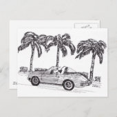 De Raceauto van de kerstman Feestdagenkaart (Voorkant / Achterkant)