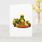 De Raceauto van het go-kart in Geel Kaart (Gele Bloem)