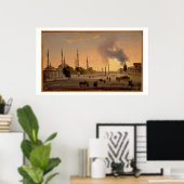 De Racecursus in Constantinopel (olie op doek) Poster (Thuiskantoor)