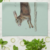 De racehare bij Pasen Theedoek (Gevouwen)