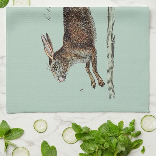 De racehare bij Pasen Theedoek (Gevouwen)