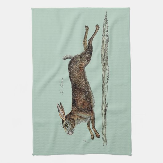 De racehare bij Pasen Theedoek (Verticaal)