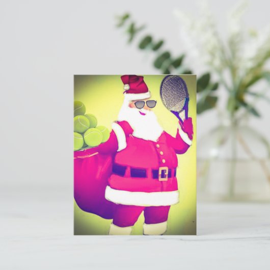 De racket van het de handvattenTennis van de Feestdagenkaart (Staand voorkant)