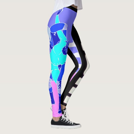 De Rad Mall "80's Wrestling II / WOLG" Vrouwen Leggings (Rechts)