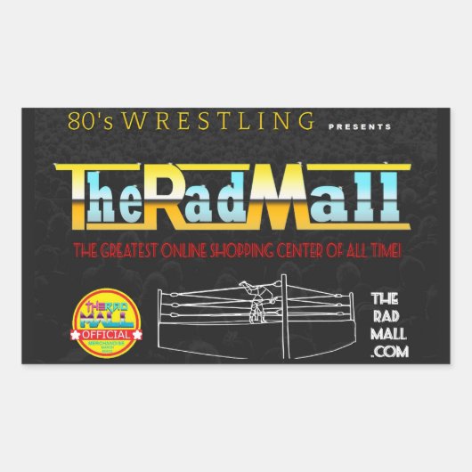De Rad Mall "80's Wrestling" Stickers (set van 4) (Voorkant)