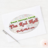 De Rad Mall "FEESTDAGEN" Ovale Stickers (vel van 4 (Envelop)