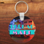 De Rad Mall "MIAMI: Nights" Button-achtige Sleutel Sleutelhanger (Voorkant)