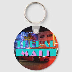 De Rad Mall "MIAMI: Nights-Button Sleutelhanger