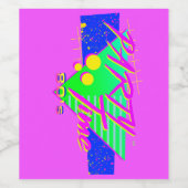 De Rad Mall "Party Time 80's" Wijnflesetiketten Wijn Etiket (Enkel label)