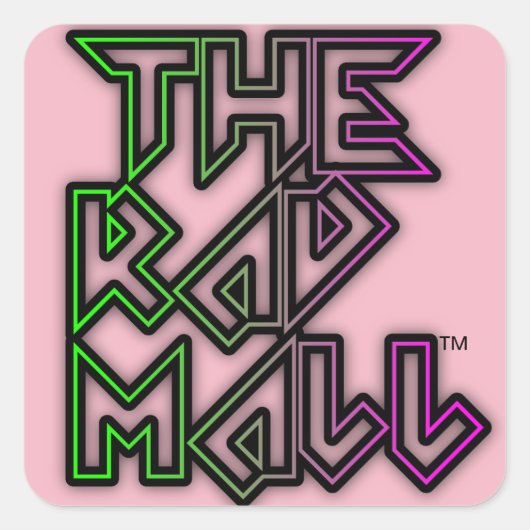 De Rad Mall "Rocker" Logo kleine Stickers (roze) (Voorkant)