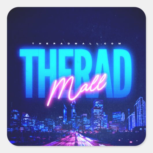 De Rad Mall "Wave 6" mini-Stickers (20ct) Vierkante Sticker (Voorkant)