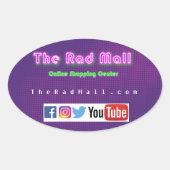 De Rad Mall "Website" ovale Sticker (Voorkant)
