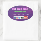 De Rad Mall "Website" ovale Sticker (Tas)