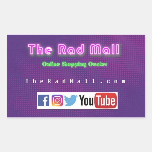 De Rad Mall "Website" Sticker (Voorkant)