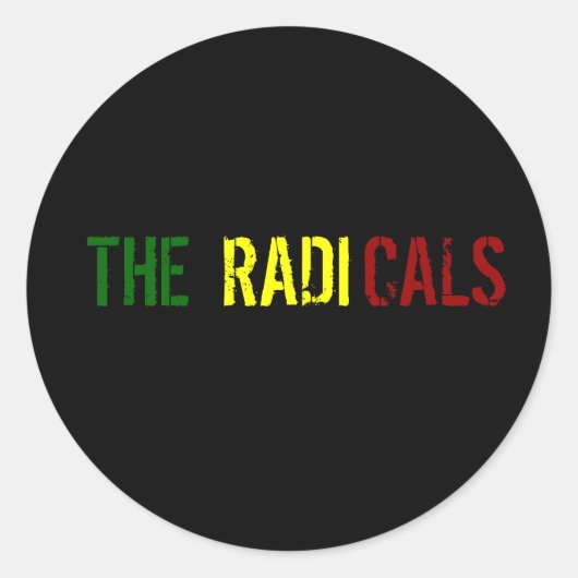 De radicalen ronde sticker (Voorkant)