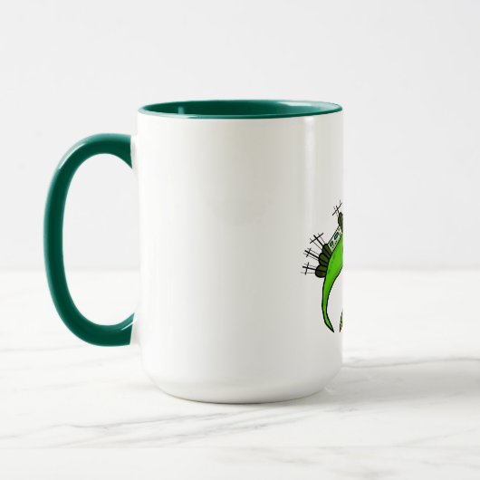 De Radio Dinosaur-Mok van Ham past het aan! Mok (Links)