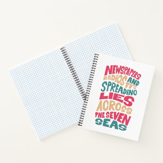 De radio van kranten en Tv's verspreidt zich over  Notitieboek (Binnen)