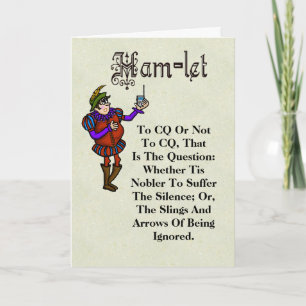 De RadioHamlet van het ham aan CQ of niet Citaat W Kaart