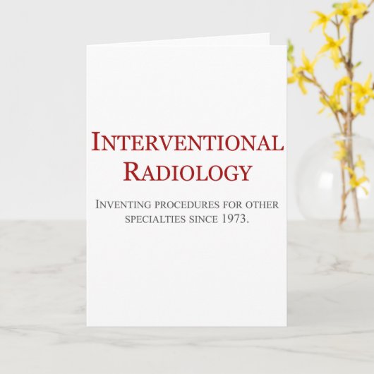 De Radiologie van Interventional Kaart (Gele Bloem)