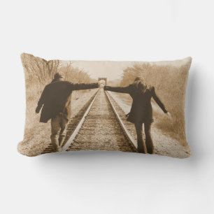 De rails samenlopen - Romantic Pillow Kussen
