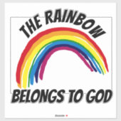 DE RAINBOW BEHOORT TOT GOD DECAL STICKER (Vel)