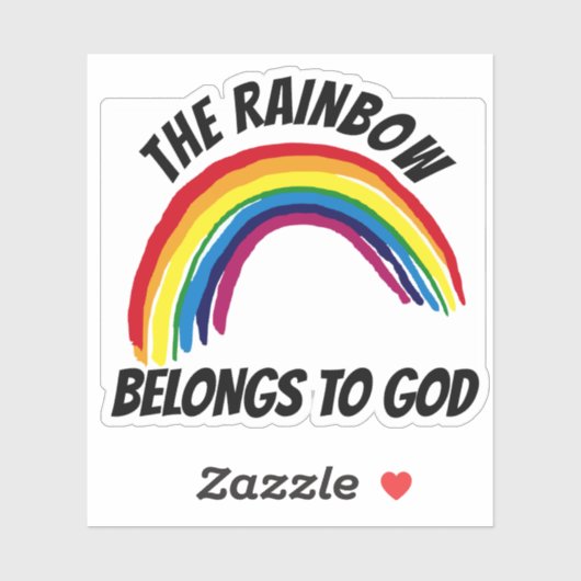 DE RAINBOW BEHOORT TOT GOD DECAL STICKER (Vel)