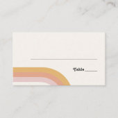 De Rainbow Flat Wedding Place Card van de Modern R Plaatskaartje (Voorkant)