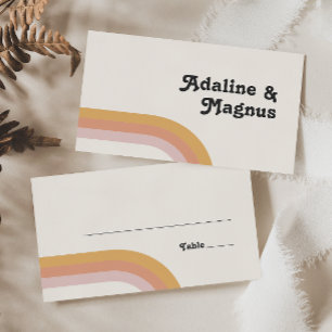 De Rainbow Flat Wedding Place Card van de Modern R Plaatskaartje