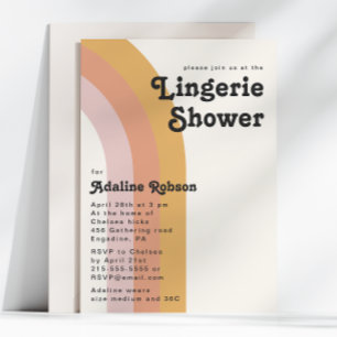 De Rainbow Lingerie Shower van de Moderne Retro 70 Kaart