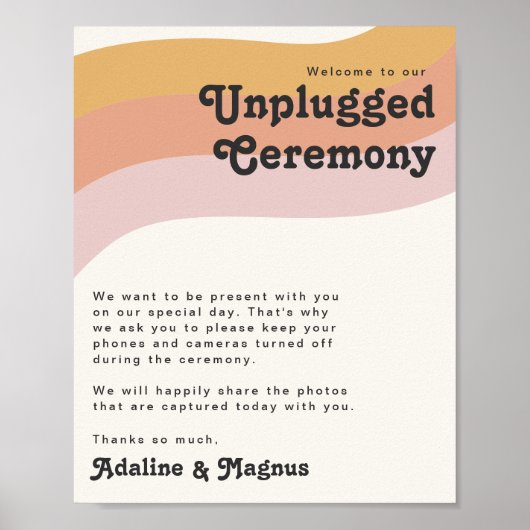 De Rainbow Unplugged Ceremony van de Moderne Retro Poster (Voorkant)