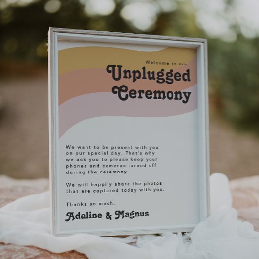De Rainbow Unplugged Ceremony van de Moderne Retro Poster
