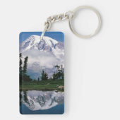 De Rainier van de berg is verbonden met een bergha Sleutelhanger (achterkant)