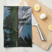 De Rainier van de berg is verbonden met een bergha Theedoek (Quarter Fold)