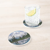 De Rainier van de berg is verbonden met een bergha Zandsteen Onderzetter (Zijkant)