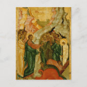 De Raising van Lazarus, Russisch icoon Briefkaart (Voorkant)