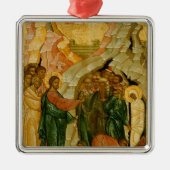 De Raising van Lazarus, Russisch icoon Metalen Ornament (Voorkant)